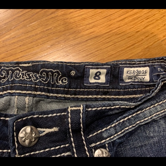 Girls Miss Me Size 8 Skinny Jeans - Picture 3 of 4